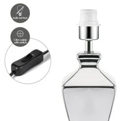 Home Sweet Home Lampenfuß Class 40 W, Farbe: Chrom, Höhe: 41 Cm 12 Home Sweet Home Lampenfuß Class 40 W, Farbe: Chrom, Höhe: 41 Cm -Beleuchtung 12 465