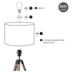 Home Sweet Home Lampenfuß Dia 40 W, Farbe: Dunkelbraun, Höhe: 38 Cm -Beleuchtung 12 470