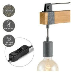 Home Sweet Home Tischleuchte Denton 10 W, L X B X H: 20 X 26 X 55 Cm, Grau -Beleuchtung 12 48