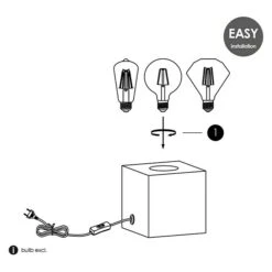 Home Sweet Home Lampenfuß Dry 10 10 W, E27, Grau, Höhe: 8,5 Cm -Beleuchtung 12 484