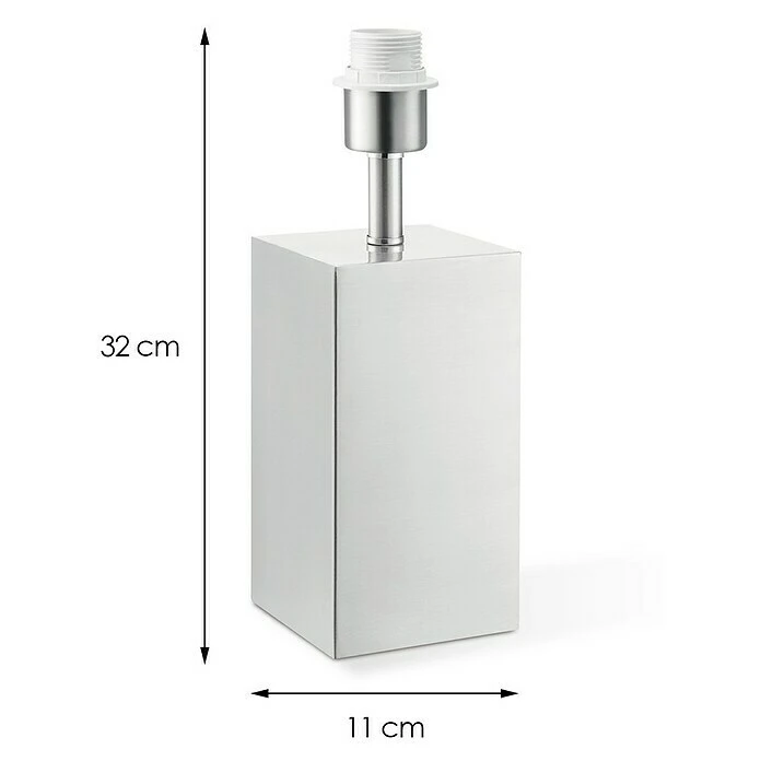 Home Sweet Home Lampenfuß Cilly 40 W, Farbe: Stahl Matt, Höhe: 27 Cm 4 Home Sweet Home Lampenfuß Cilly 40 W, Farbe: Stahl Matt, Höhe: 27 Cm – Bild 2