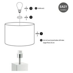 Home Sweet Home Lampenfuß Cilly 40 W, Farbe: Stahl Matt, Höhe: 27 Cm 9 Home Sweet Home Lampenfuß Cilly 40 W, Farbe: Stahl Matt, Höhe: 27 Cm -Beleuchtung 12 488