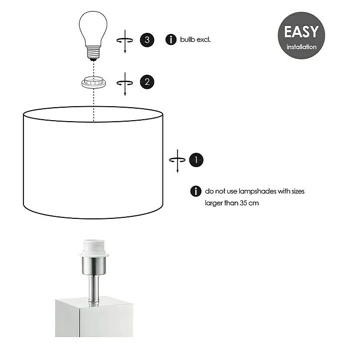 Home Sweet Home Lampenfuß Cilly 40 W, Farbe: Stahl Matt, Höhe: 27 Cm 5 Home Sweet Home Lampenfuß Cilly 40 W, Farbe: Stahl Matt, Höhe: 27 Cm – Bild 3