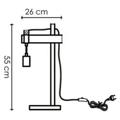 Home Sweet Home Tischleuchte Denton 10 W, L X B X H: 20 X 26 X 55 Cm, Grau -Beleuchtung 12 49
