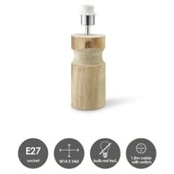 Home Sweet Home Lampenfuß Bodo 40 W, Farbe: Braun, Höhe: 43 Cm -Beleuchtung 12 499