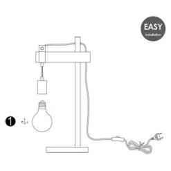 Home Sweet Home Tischleuchte Denton 10 W, L X B X H: 20 X 26 X 55 Cm, Grau -Beleuchtung 12 50