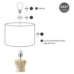 Home Sweet Home Lampenfuß Bodo 40 W, Farbe: Braun, Höhe: 43 Cm -Beleuchtung 12 502