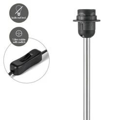 Home Sweet Home Karma Lampenfuß 60 W, Höhe: 46 Cm, Stahl Matt, Stahl, E27 -Beleuchtung 12 506