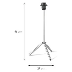 Home Sweet Home Karma Lampenfuß 60 W, Höhe: 46 Cm, Stahl Matt, Stahl, E27 -Beleuchtung 12 507