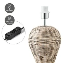 Home Sweet Home Lampenfuß Rattan 40 W, Farbe: Braun, Höhe: 45 Cm -Beleuchtung 12 514