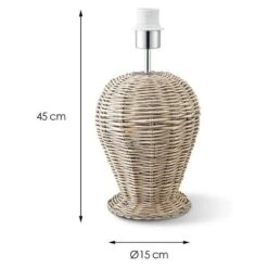 Home Sweet Home Lampenfuß Rattan 40 W, Farbe: Braun, Höhe: 45 Cm -Beleuchtung 12 515