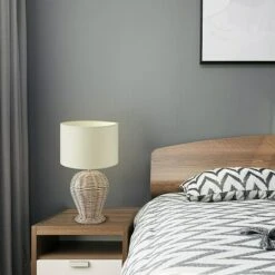 Home Sweet Home Lampenfuß Rattan 40 W, Farbe: Braun, Höhe: 45 Cm -Beleuchtung 12 517