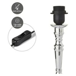 Home Sweet Home Lampenfuß Baroc 60 W, Farbe: Chrom, Höhe: 28,5 Cm 11 Home Sweet Home Lampenfuß Baroc 60 W, Farbe: Chrom, Höhe: 28,5 Cm -Beleuchtung 12 521