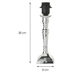 Home Sweet Home Lampenfuß Baroc 60 W, Farbe: Chrom, Höhe: 28,5 Cm 12 Home Sweet Home Lampenfuß Baroc 60 W, Farbe: Chrom, Höhe: 28,5 Cm -Beleuchtung 12 522