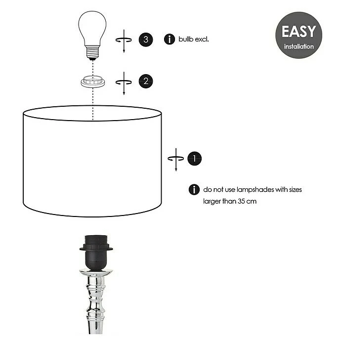 Home Sweet Home Lampenfuß Baroc 60 W, Farbe: Chrom, Höhe: 28,5 Cm 8 Home Sweet Home Lampenfuß Baroc 60 W, Farbe: Chrom, Höhe: 28,5 Cm – Bild 6