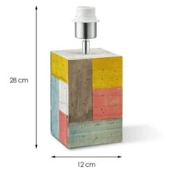 Home Sweet Home Lampenfuß Tora 40 W, Farbe: Bunt, Höhe: 28 Cm 9 Home Sweet Home Lampenfuß Tora 40 W, Farbe: Bunt, Höhe: 28 Cm -Beleuchtung 12 526