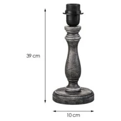 Home Sweet Home Lampenfuß Femme 40 W, Farbe: Gold/Grau, Höhe: 39 Cm -Beleuchtung 12 532