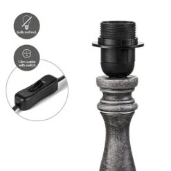 Home Sweet Home Lampenfuß Femme 40 W, Farbe: Gold/Grau, Höhe: 39 Cm -Beleuchtung 12 534