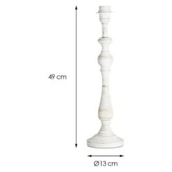 Home Sweet Home Lampenfuß Step Rund 40 W, Farbe: Weiß, Höhe: 49 Cm -Beleuchtung 12 538