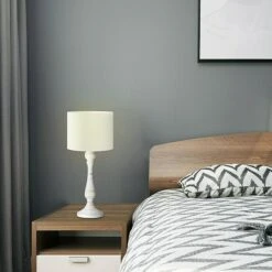 Home Sweet Home Lampenfuß Step Rund 40 W, Farbe: Weiß, Höhe: 49 Cm -Beleuchtung 12 540