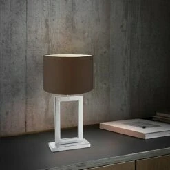 Home Sweet Home Lampenfuß Jong Square 40 W, Farbe: Chrom, Höhe: 40 Cm -Beleuchtung 12 545