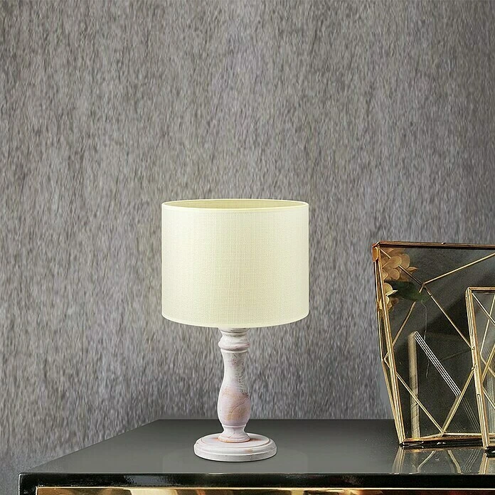 Home Sweet Home Lampenfuß Femme 40 W, Farbe: Vintage Weiß, Höhe: 27 Cm 5 Home Sweet Home Lampenfuß Femme 40 W, Farbe: Vintage Weiß, Höhe: 27 Cm – Bild 3