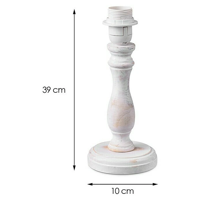 Home Sweet Home Lampenfuß Femme 40 W, Farbe: Vintage Weiß, Höhe: 27 Cm 6 Home Sweet Home Lampenfuß Femme 40 W, Farbe: Vintage Weiß, Höhe: 27 Cm – Bild 4