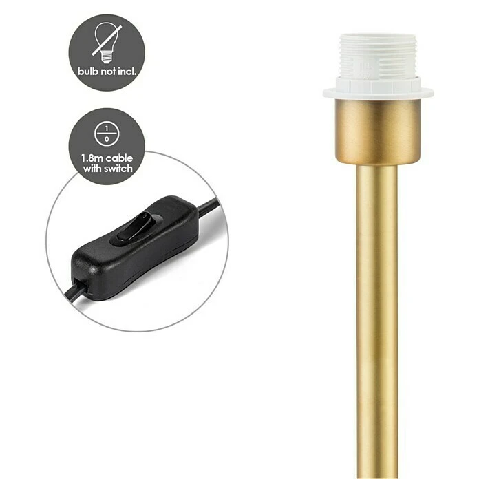 Home Sweet Home Lampenfuß Stick 40 W, Farbe: Messing, Höhe: 39 Cm 7 Home Sweet Home Lampenfuß Stick 40 W, Farbe: Messing, Höhe: 39 Cm – Bild 5