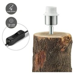 Home Sweet Home Lampenfuß Treetrunk 40 W, Farbe: Braun, Höhe: 26 Cm -Beleuchtung 12 602