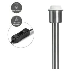 Home Sweet Home Lampenfuß Mauro 40 W, Höhe: 36 Cm, Stahl Matt, Stahl, E27 -Beleuchtung 12 608