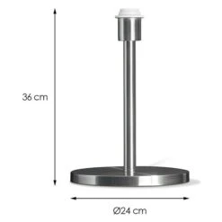 Home Sweet Home Lampenfuß Mauro 40 W, Höhe: 36 Cm, Stahl Matt, Stahl, E27 -Beleuchtung 12 609