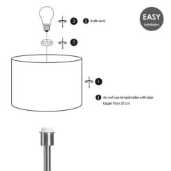 Home Sweet Home Lampenfuß Mauro 40 W, Höhe: 36 Cm, Stahl Matt, Stahl, E27 -Beleuchtung 12 610