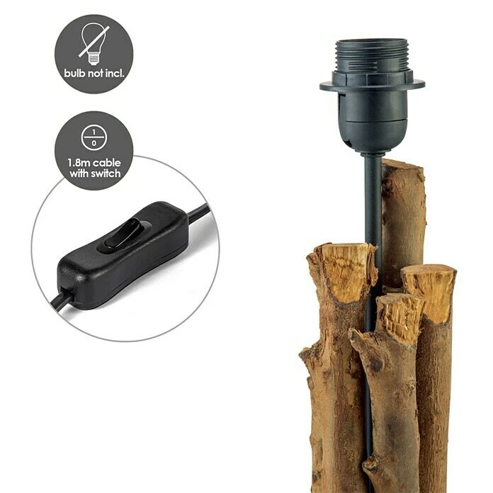 Home Sweet Home Lampenfuß Bindy 40 W, Farbe: Weiß, Höhe: 33 Cm 5 Home Sweet Home Lampenfuß Bindy 40 W, Farbe: Weiß, Höhe: 33 Cm – Bild 3