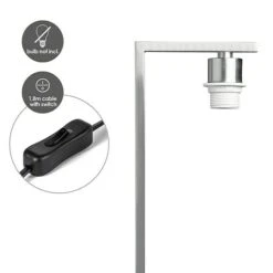 Home Sweet Home Lampenfuß Block 40 W, Höhe: 44 Cm, Stahl Matt, Stahl, E27 -Beleuchtung 12 625