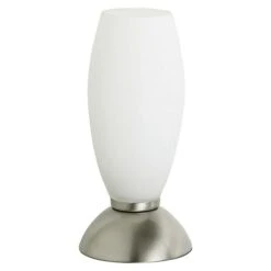 Paul Neuhaus Tischleuchte Rund Joy 33 W, Ø X H: 85 Mm X 19 Cm, Silber, Weiß, G9