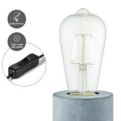 Home Sweet Home Lampenfuß Dry 10 W, E27, Grau, Höhe: 10 Cm 11 Home Sweet Home Lampenfuß Dry 10 W, E27, Grau, Höhe: 10 Cm -Beleuchtung 12 630