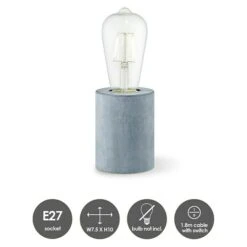 Home Sweet Home Lampenfuß Dry 10 W, E27, Grau, Höhe: 10 Cm 12 Home Sweet Home Lampenfuß Dry 10 W, E27, Grau, Höhe: 10 Cm -Beleuchtung 12 631