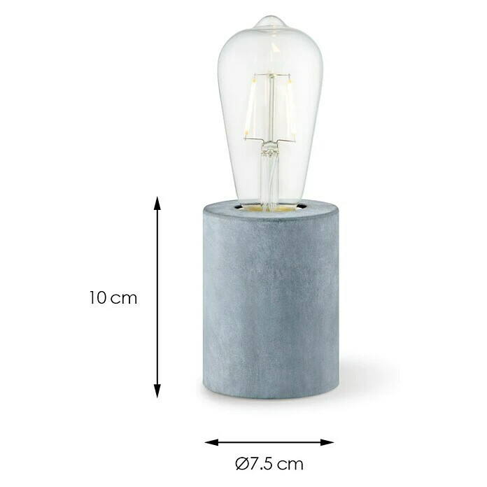 Home Sweet Home Lampenfuß Dry 10 W, E27, Grau, Höhe: 10 Cm 8 Home Sweet Home Lampenfuß Dry 10 W, E27, Grau, Höhe: 10 Cm – Bild 6