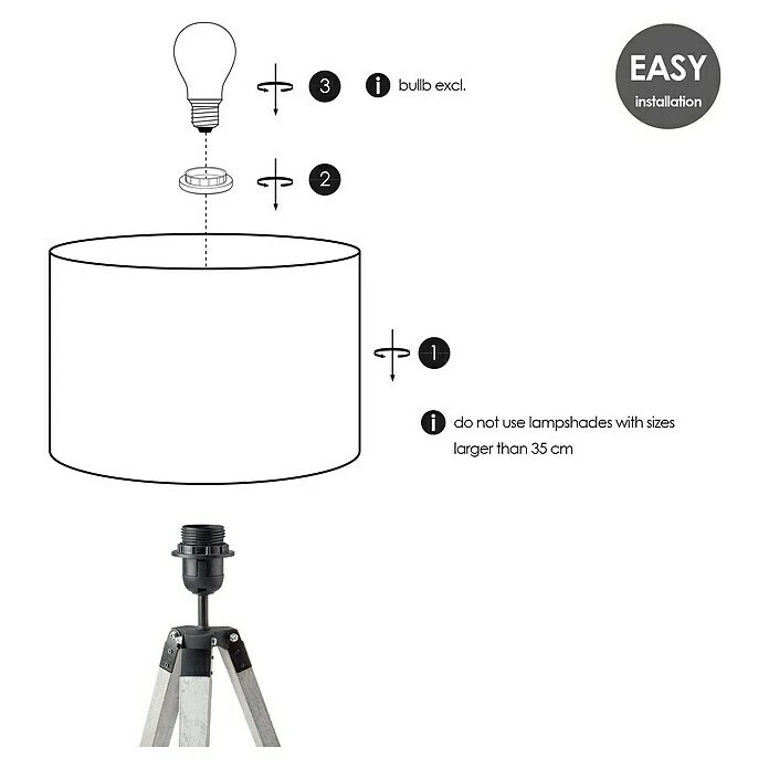 Home Sweet Home Lampenfuß Dia 40 W, Farbe: Weiß, Höhe: 38 Cm 5 Home Sweet Home Lampenfuß Dia 40 W, Farbe: Weiß, Höhe: 38 Cm – Bild 3