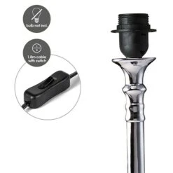 Home Sweet Home Lampenfuß Candle 40 W, Farbe: Chrom, Höhe: 40 Cm 11 Home Sweet Home Lampenfuß Candle 40 W, Farbe: Chrom, Höhe: 40 Cm -Beleuchtung 12 641