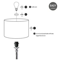 Home Sweet Home Lampenfuß Candle 40 W, Farbe: Chrom, Höhe: 40 Cm 13 Home Sweet Home Lampenfuß Candle 40 W, Farbe: Chrom, Höhe: 40 Cm -Beleuchtung 12 643