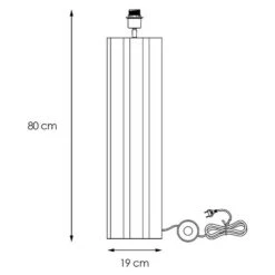 Home Sweet Home Lampenfuß Luxor 60 W, Höhe: 80 Cm, Hellbraun, Holz, E27 -Beleuchtung 12 646