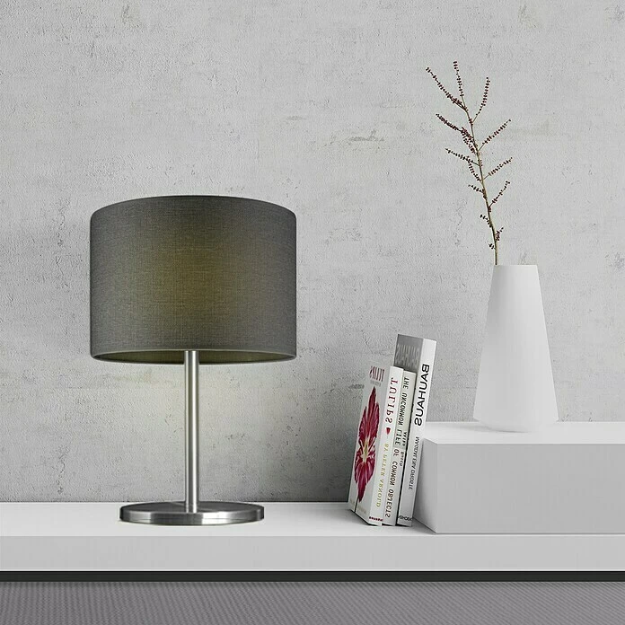 Home Sweet Home Lampenschirm Canvas 30 Cm, Sturmgrau, Baumwolle, Rund 3 Home Sweet Home Lampenschirm Canvas 30 Cm, Sturmgrau, Baumwolle, Rund