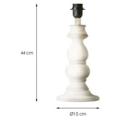 Home Sweet Home Lampenfuß Banjo 40 W, Farbe: Weiß, Höhe: 44 Cm 9 Home Sweet Home Lampenfuß Banjo 40 W, Farbe: Weiß, Höhe: 44 Cm -Beleuchtung 12 651