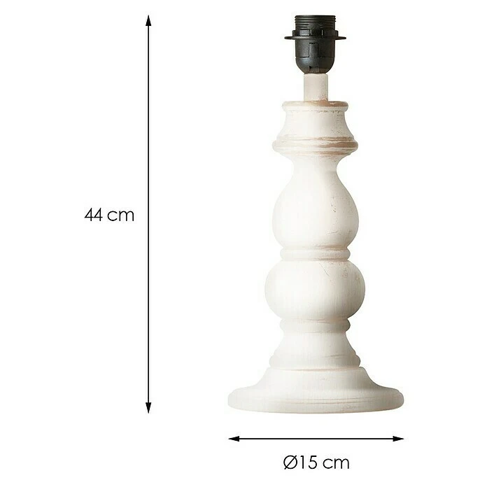 Home Sweet Home Lampenfuß Banjo 40 W, Farbe: Weiß, Höhe: 44 Cm 5 Home Sweet Home Lampenfuß Banjo 40 W, Farbe: Weiß, Höhe: 44 Cm – Bild 3