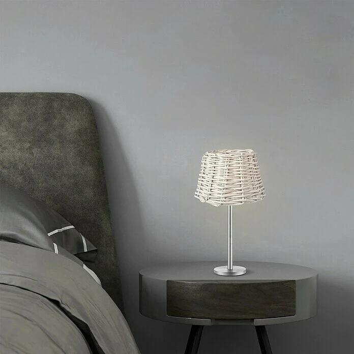 Home Sweet Home Lampenschirm Roseau 20 Cm, Weiß, Rattan, Oval 4 Home Sweet Home Lampenschirm Roseau 20 Cm, Weiß, Rattan, Oval – Bild 2