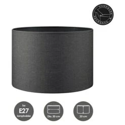 Home Sweet Home Lampenschirm Canvas 30 Cm, Sturmgrau, Baumwolle, Rund 10 Home Sweet Home Lampenschirm Canvas 30 Cm, Sturmgrau, Baumwolle, Rund -Beleuchtung 12 67