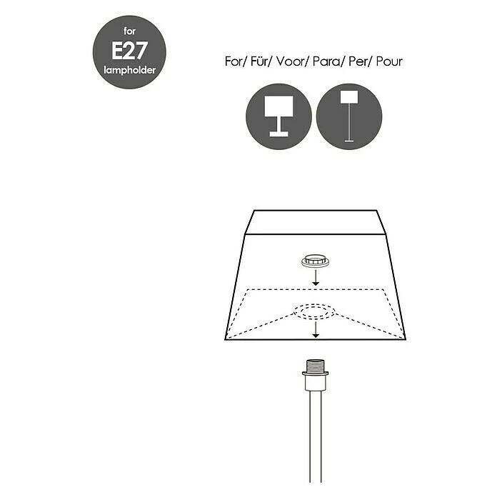 Home Sweet Home Lampenschirm Largo L X B X H: 19 X 35 X 19 Cm, Castlerock, Stoff, Eckig 6 Home Sweet Home Lampenschirm Largo L X B X H: 19 X 35 X 19 Cm, Castlerock, Stoff, Eckig – Bild 4