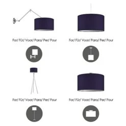 Home Sweet Home Lampenschirm Bling Ø X H: 45 X 23 Cm, Petunie, Baumwolle, Rund 10 Home Sweet Home Lampenschirm Bling Ø X H: 45 X 23 Cm, Petunie, Baumwolle, Rund -Beleuchtung 12 731