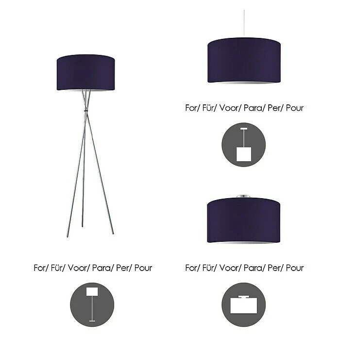 Home Sweet Home Lampenschirm Bling Ø X H: 60 X 28 Cm, Violett 6 Home Sweet Home Lampenschirm Bling Ø X H: 60 X 28 Cm, Violett – Bild 4